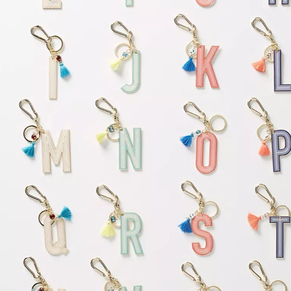 NWT Anthropologie Monogram Keychain Letter N - Picture 2 of 3